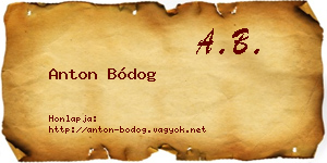 Anton Bódog névjegykártya